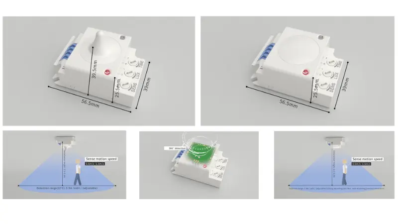 PDLUX pristato PD-MV1029A ir PD-MV1029B 5,8 GHz mikrobangų jutiklius, skirtus išmaniesiems patalpų apšvietimui