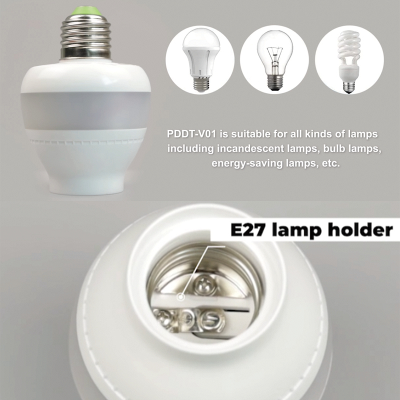 PDLux PDDT V01 5,8 GHz mikrobangų jutiklis E27 lempos laikiklis